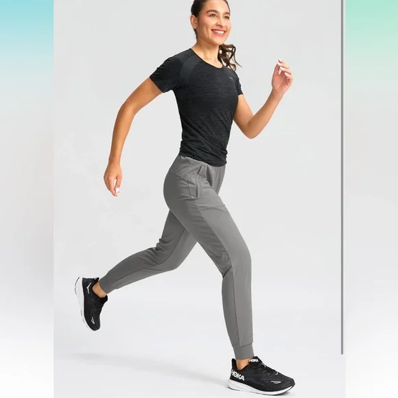 G Gradual Women's Joggers Pants with Zipper Pockets Tapered Running Sweatpants - Picture 7 of 7